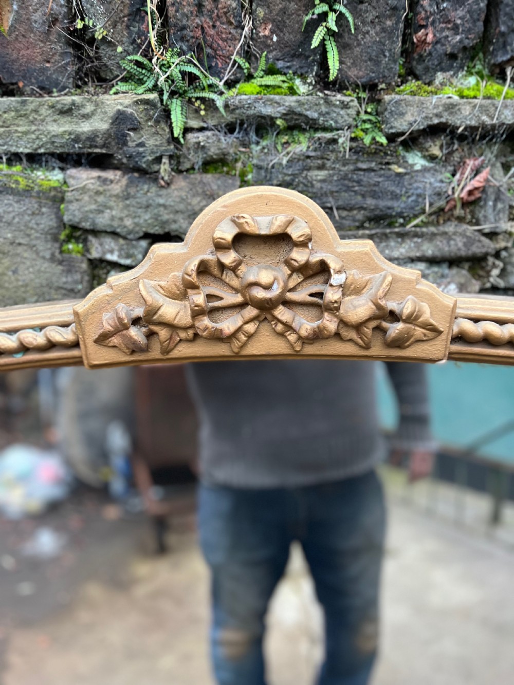 Large giltwood Victorian over mantle  View II