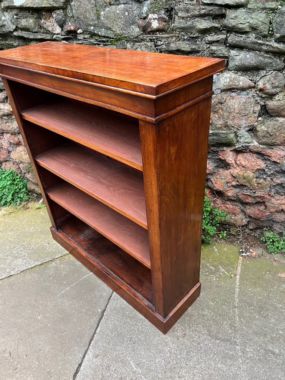 C19th small walnut bookcase  View III