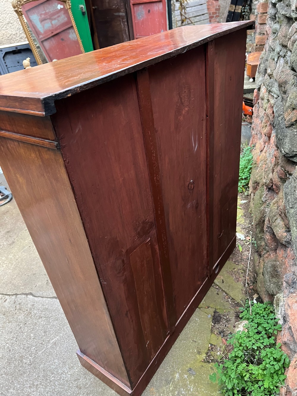 C19th small walnut bookcase  View VI