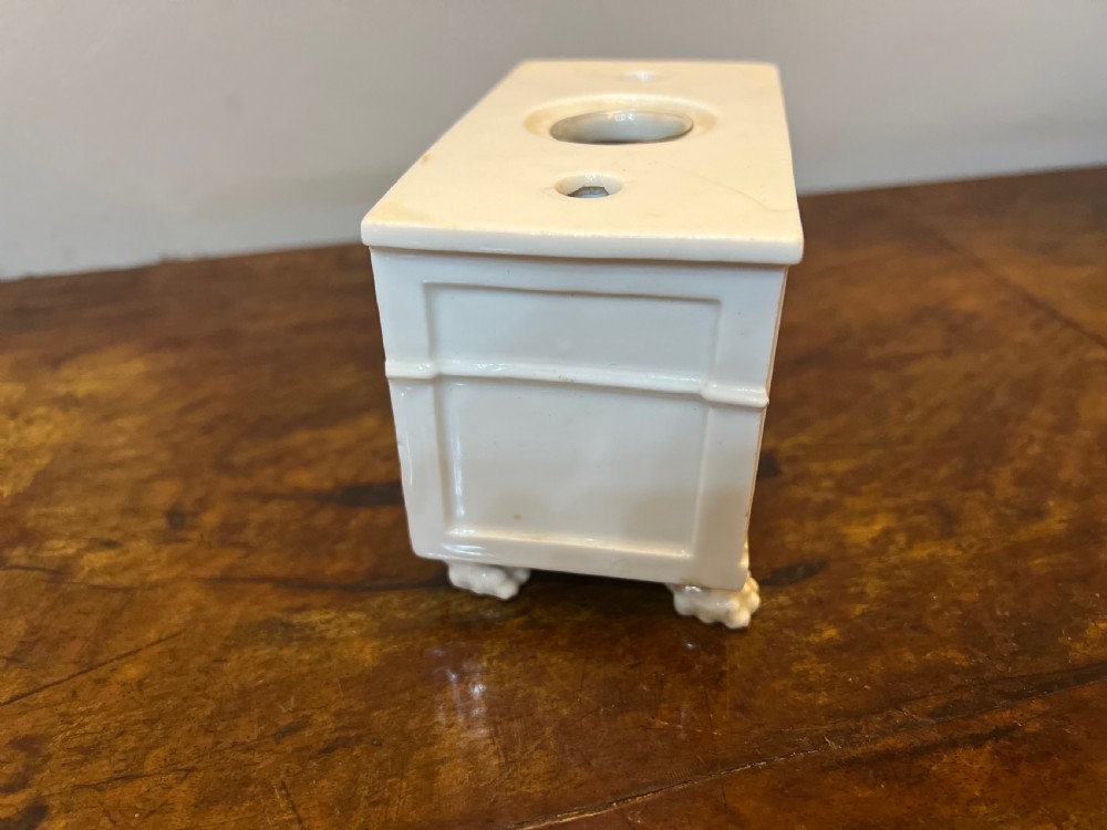 French Blanca de chine model commode inkwell  View III