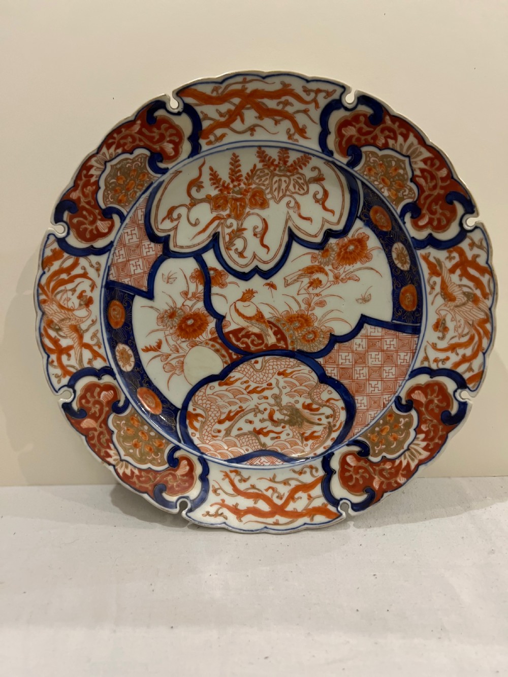Imari charger with unusual border edge  View II