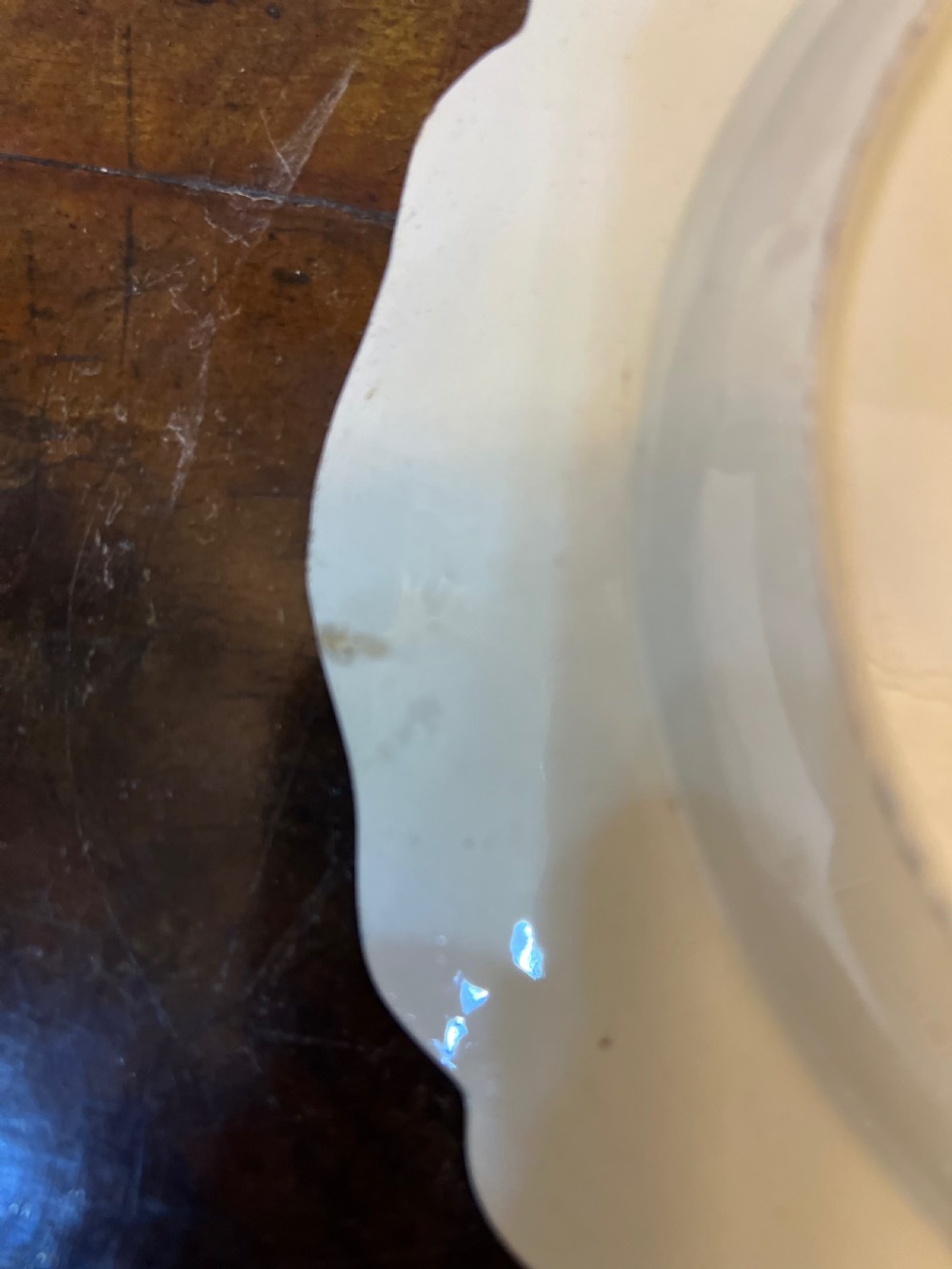 C1780-90 pearlware Liverpool plate  View IV