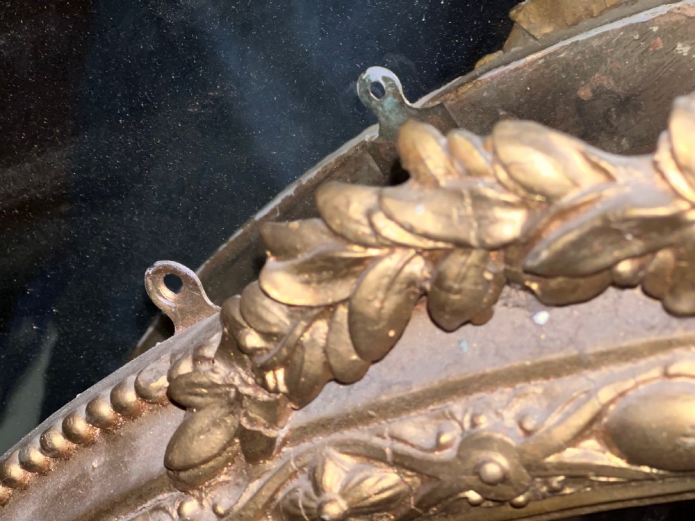 C19th gilded oval overmantel View V