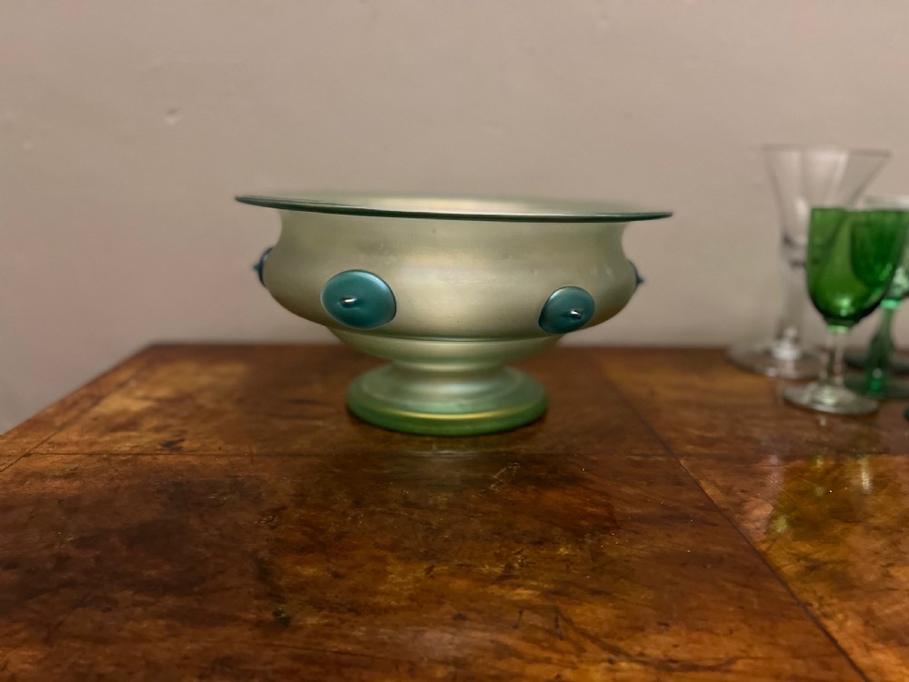 Large Loetz Orpheus pattern bowl circa 1904 View XII