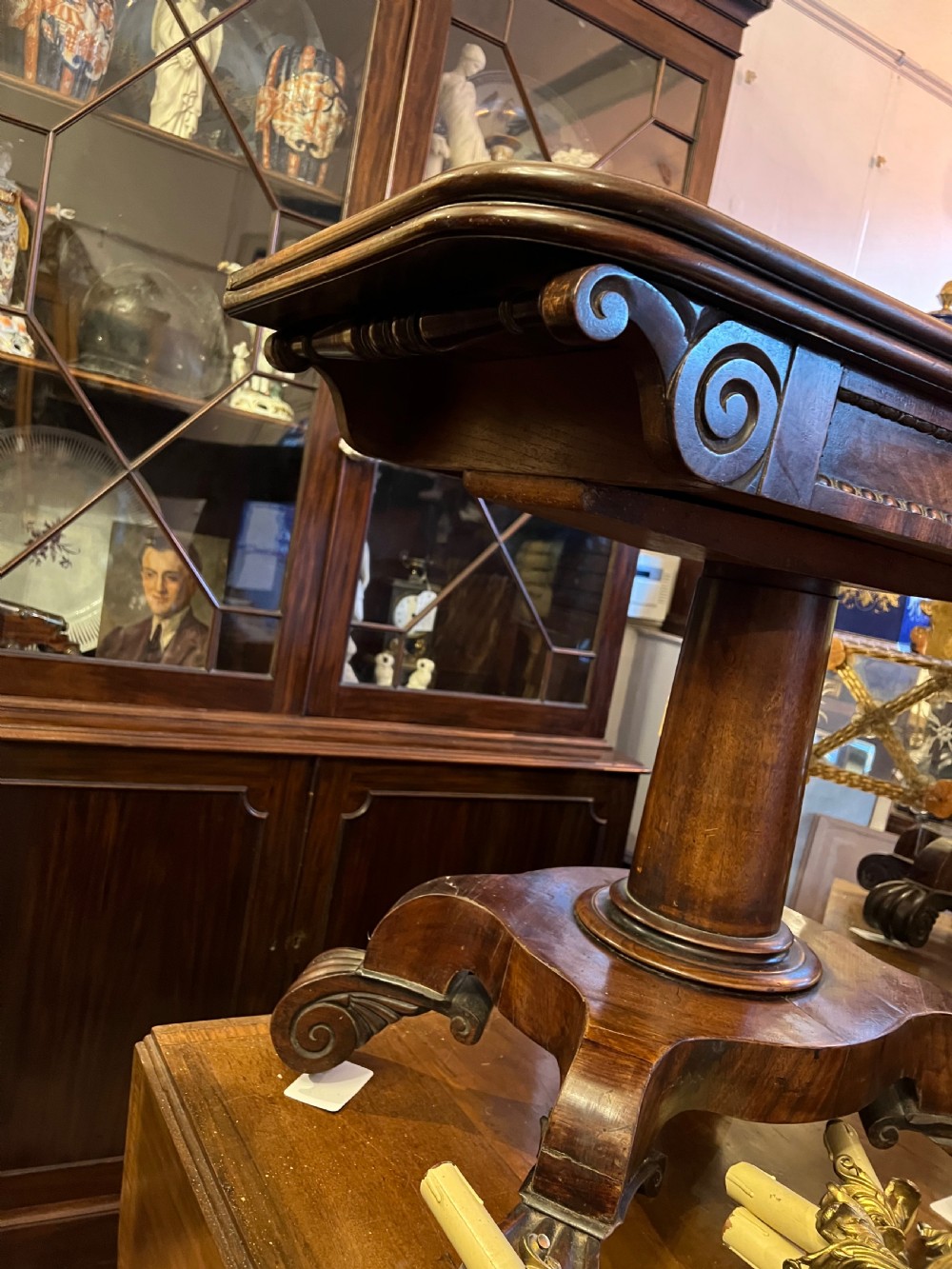 C19th Regency Mahogany tea table  View IV