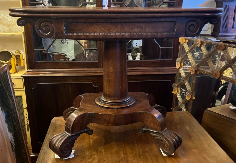 C19th Regency Mahogany tea table  View X