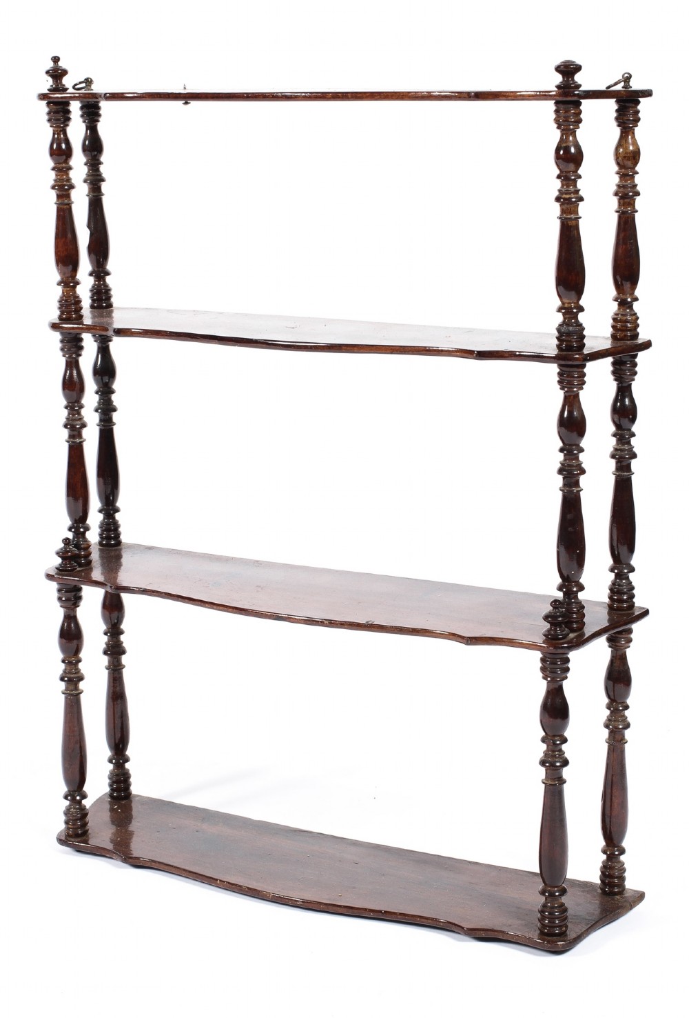 Set of mahogany wall shelves