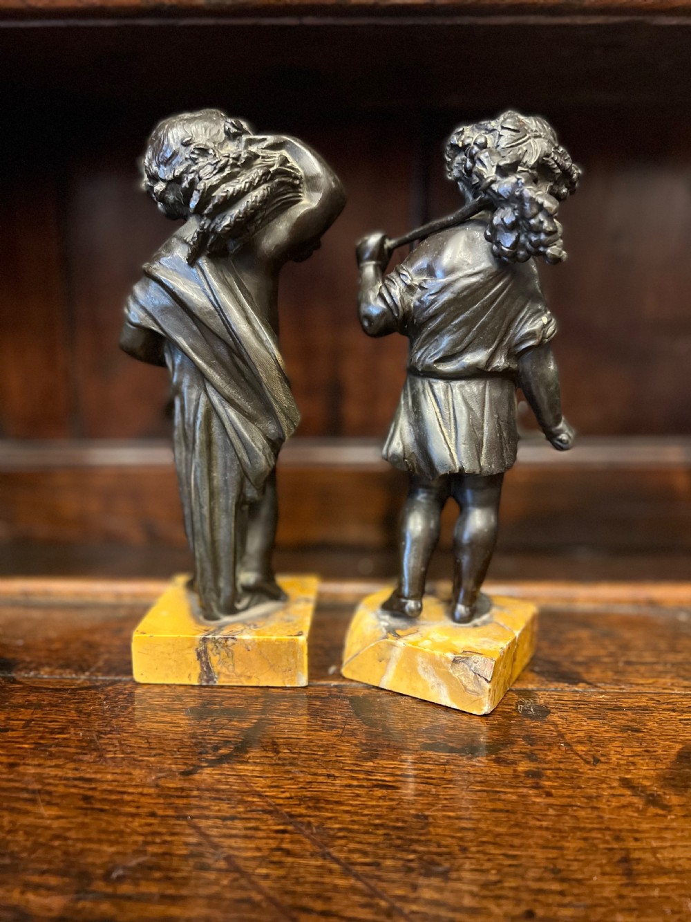 Pair of early C19th bronze figures depicting spring  View III