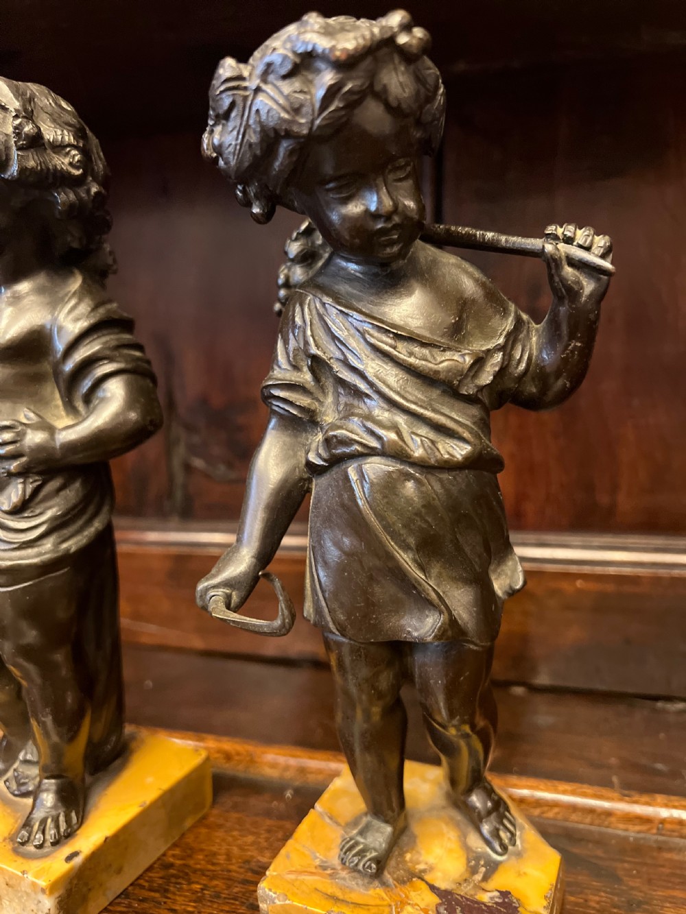 Pair of early C19th bronze figures depicting spring  View V