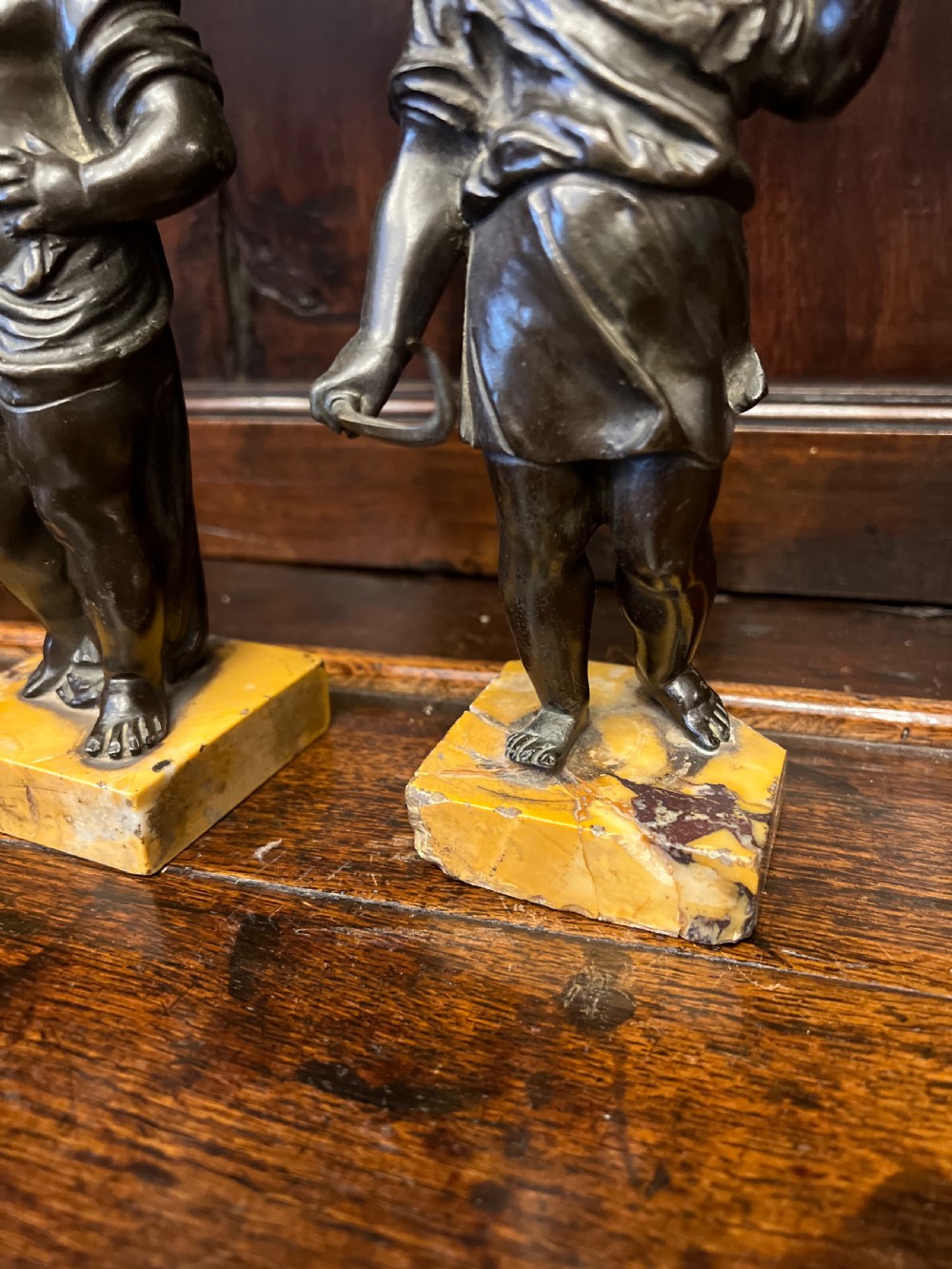 Pair of early C19th bronze figures depicting spring  View VI