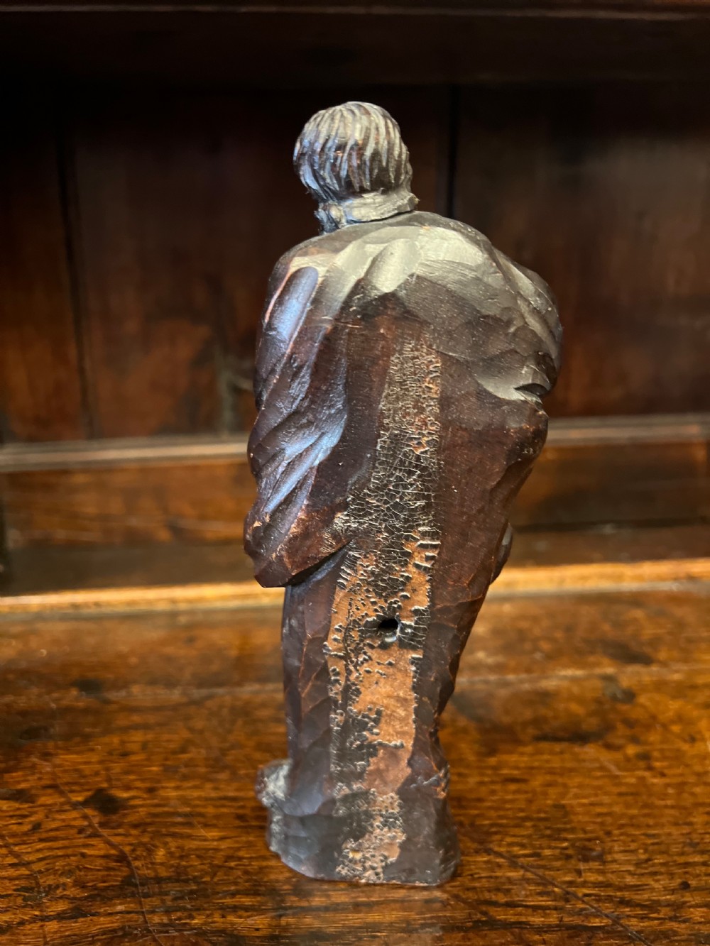 Small C18th carved figure of a saint View II