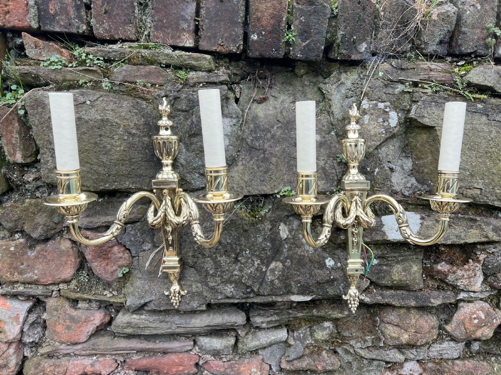 Pair of adams style Edwardian wall lights 