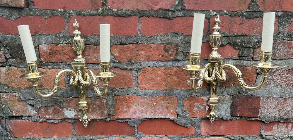 Pair of adams style Edwardian wall lights  View VIII