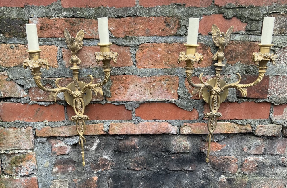 A pair of ormolu regency candle sconces  View V