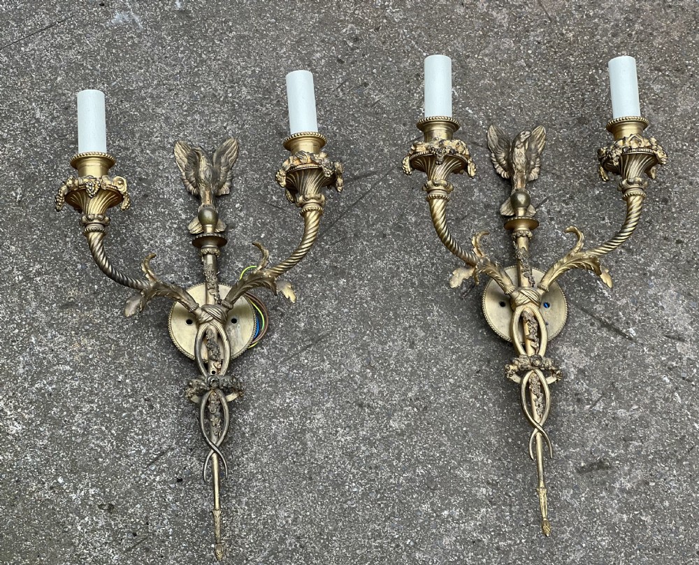 A pair of ormolu regency candle sconces 