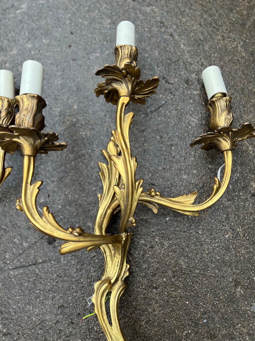 A good sized pair of rococo style wall lights  View II
