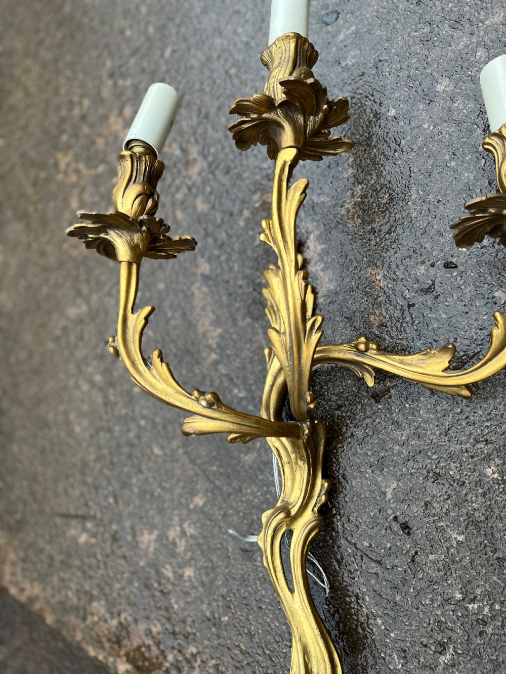 A good sized pair of rococo style wall lights  View IV