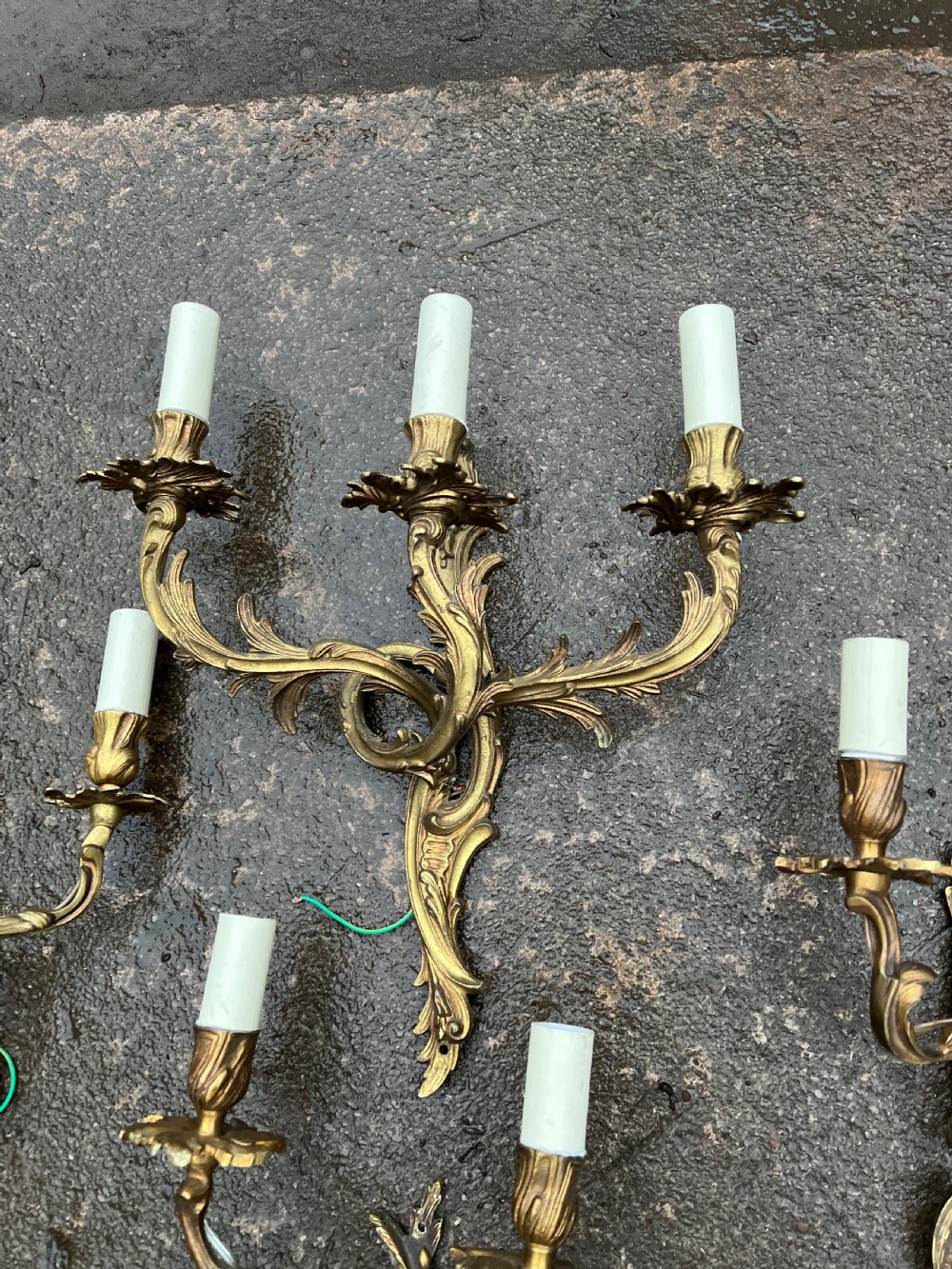 Set of four wall lights in the rococo taste  View II