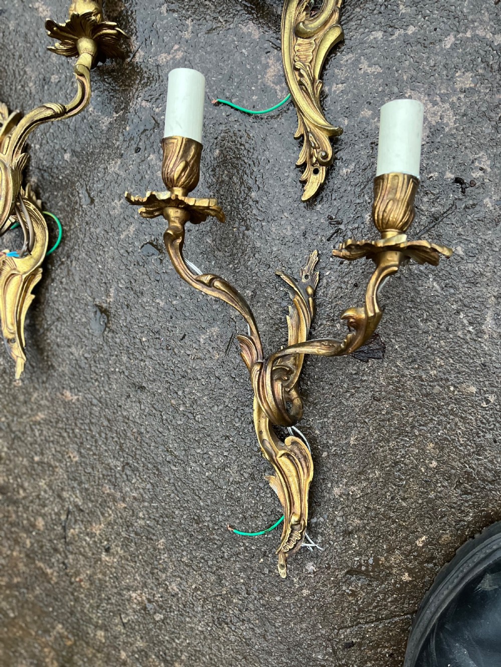 Set of four wall lights in the rococo taste  View V