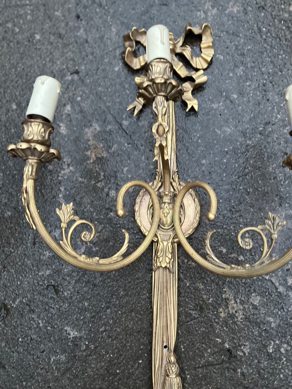 Pair of large classical style wall lights  View II