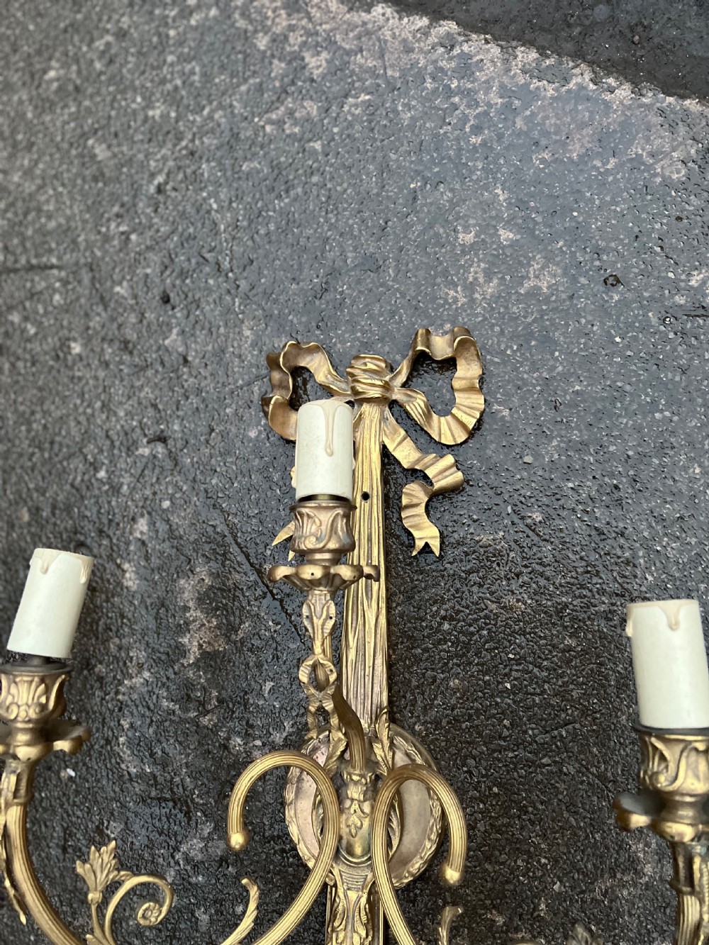 Pair of large classical style wall lights  View III
