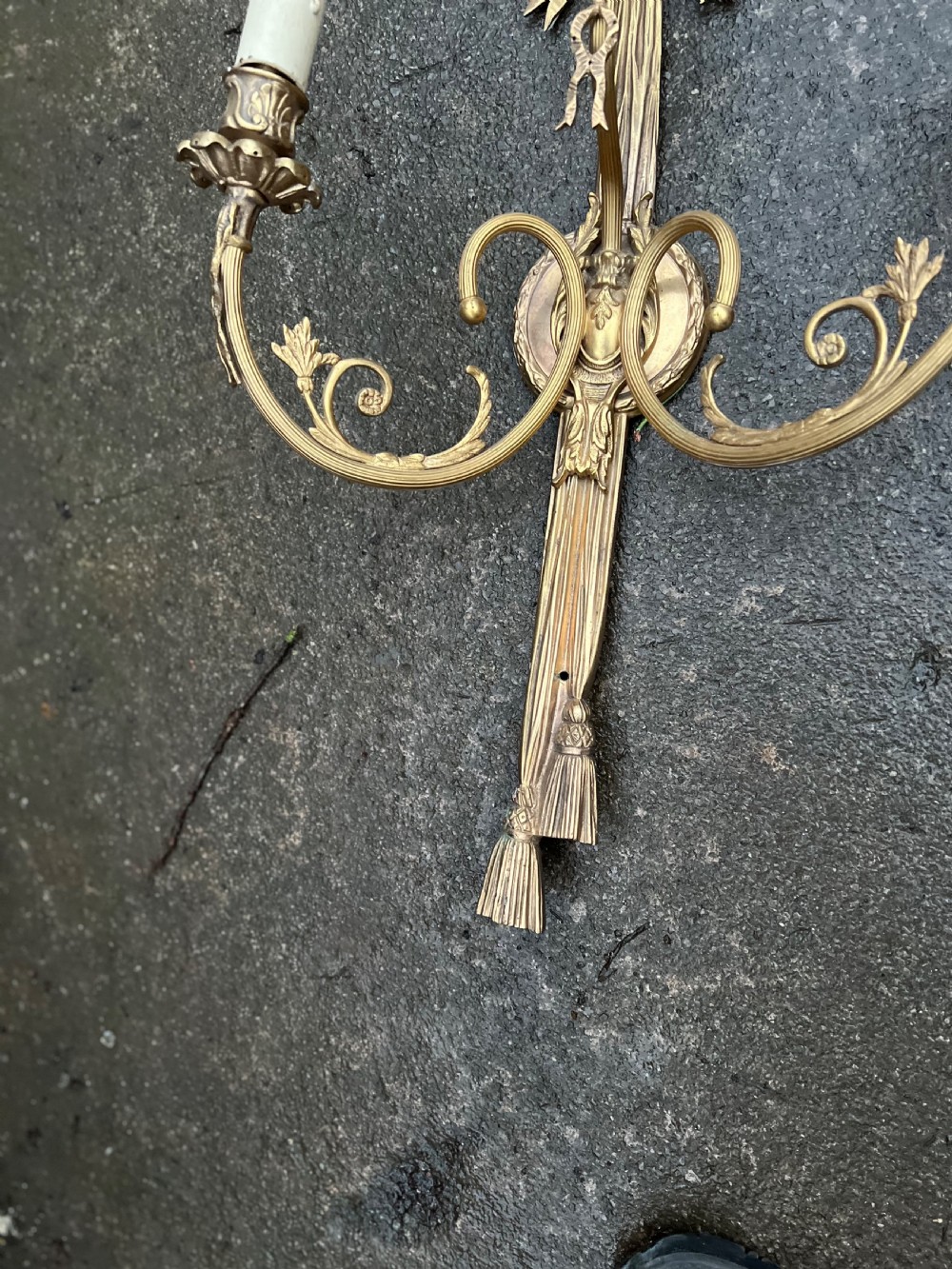Pair of large classical style wall lights  View IV