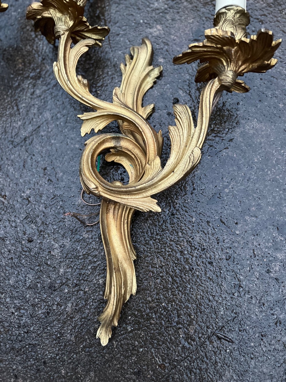 Pair of rococo style wall lights  View II
