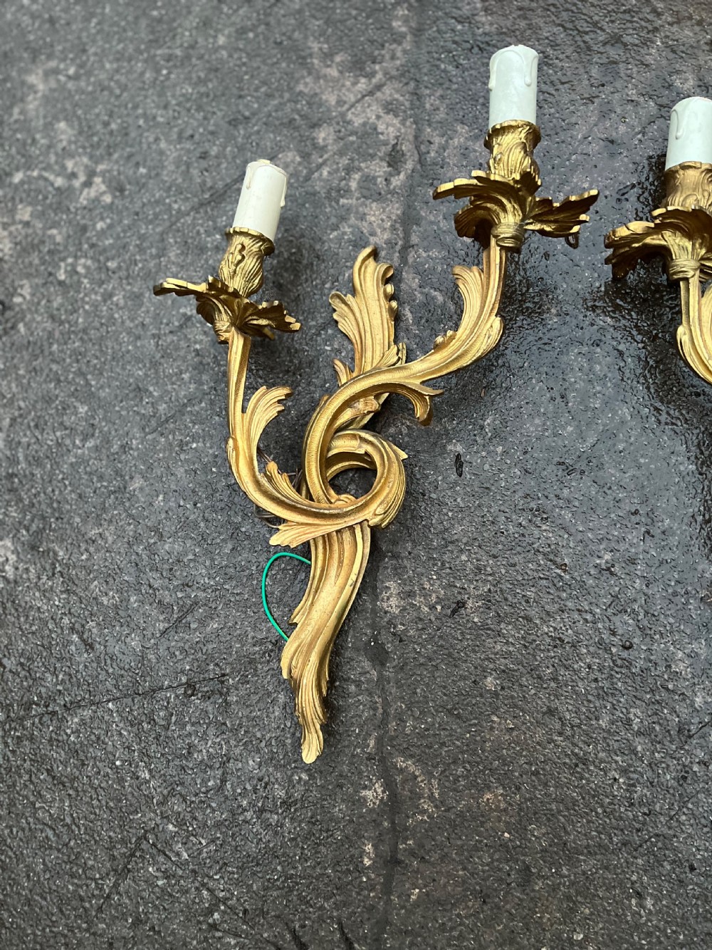 Pair of rococo style wall lights  View III