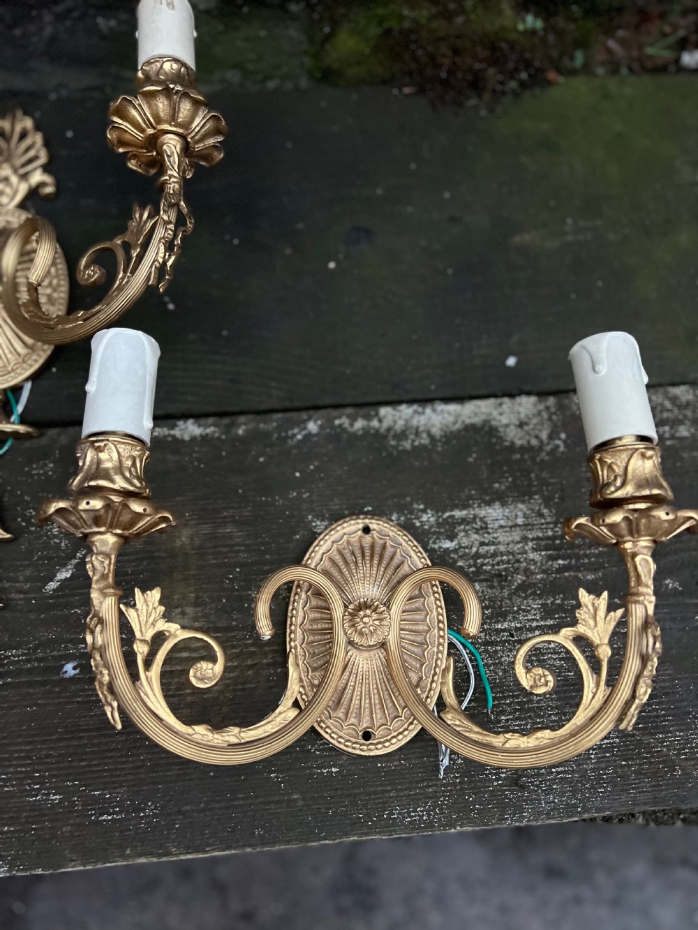 Set of three Edwardian classical style wall lights  View VI