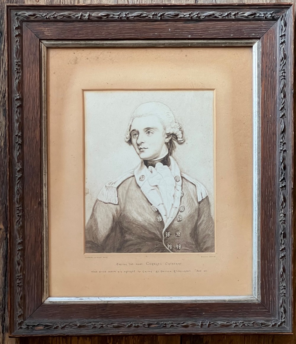 Watercolour of Charles Cathcart after Romney by his son Francis Cathcart 