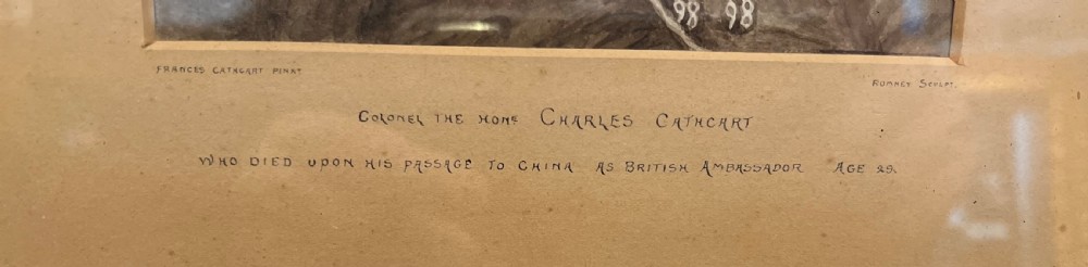 Watercolour of Charles Cathcart after Romney by his son Francis Cathcart  View III