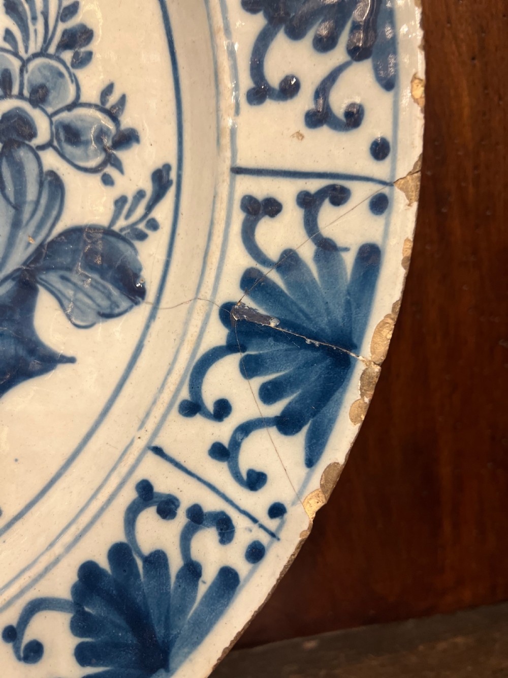 Delft blue and white Charger c1760 Bristol  View II