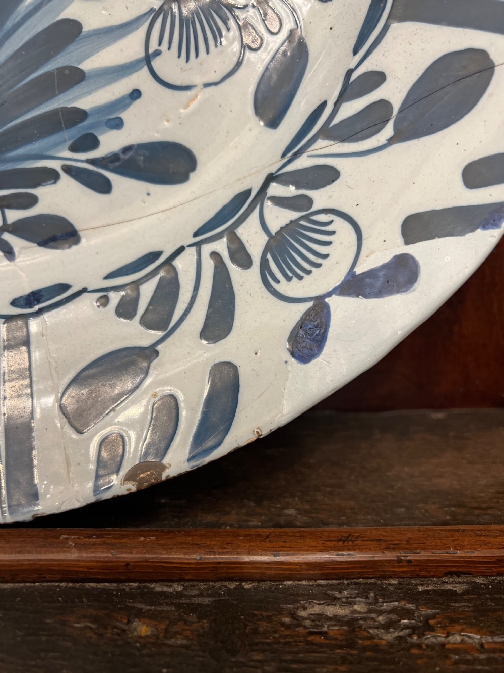 Delft blue and white charger c1760 Bristol View III