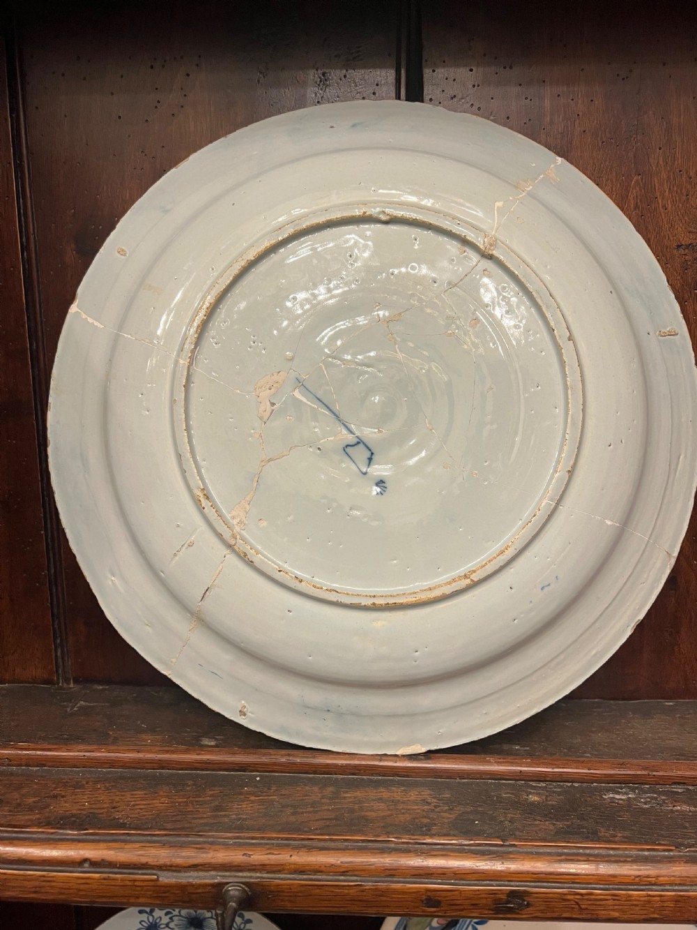 Delft blue and white charger C1760 bristol  View II