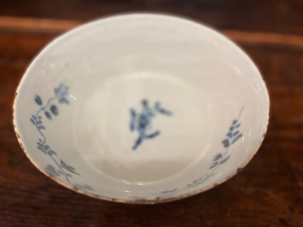 Delft blue and white bowl c 1760 Lambeth  View V