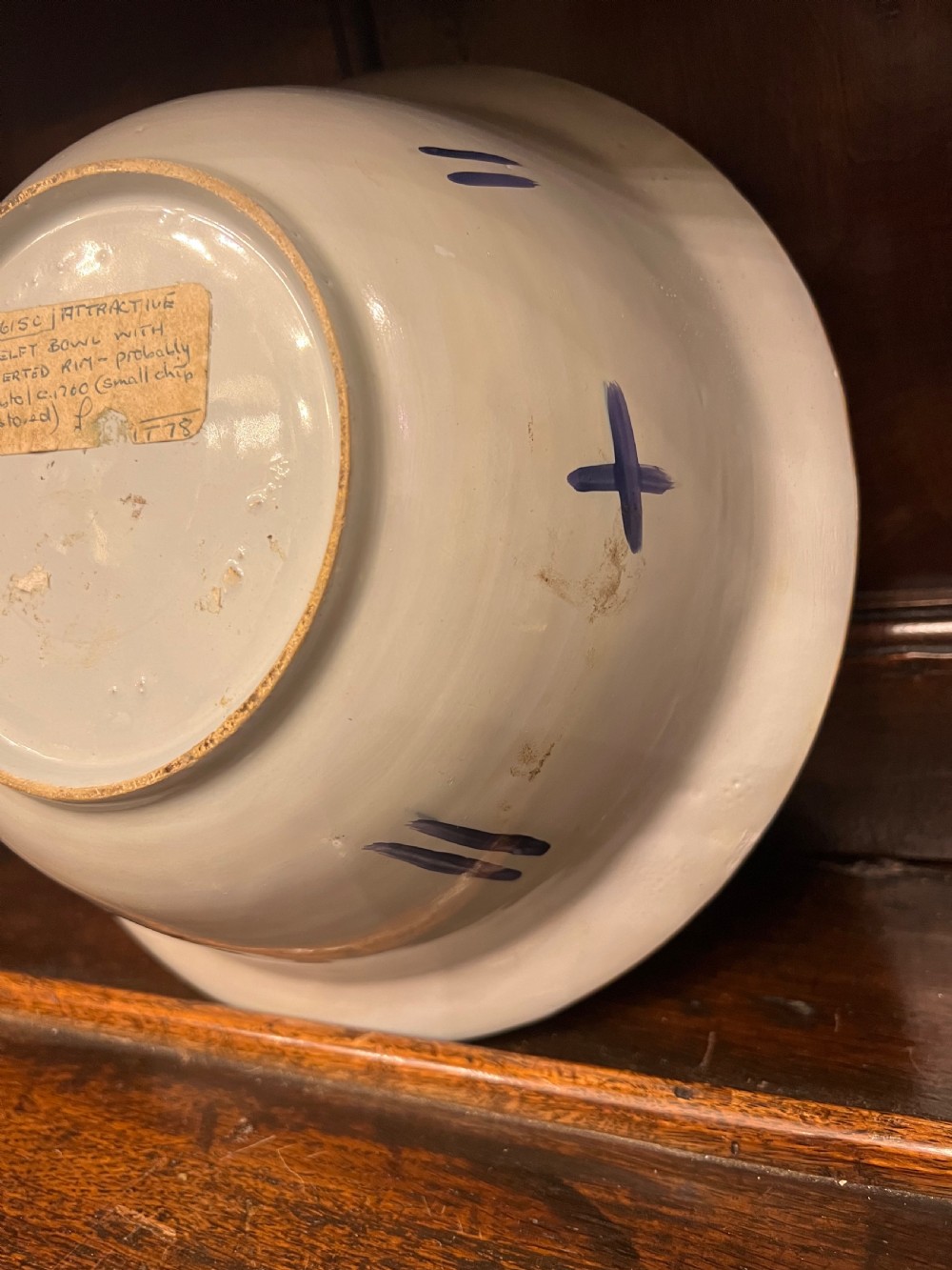 Delft blue and white bowl c 1760 bristol View V