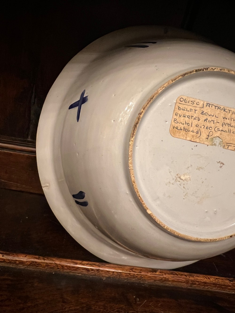 Delft blue and white bowl c 1760 bristol View VI
