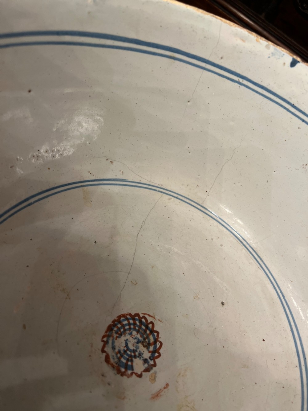 A large delft polychrome bowl C1760 bristol  View VI