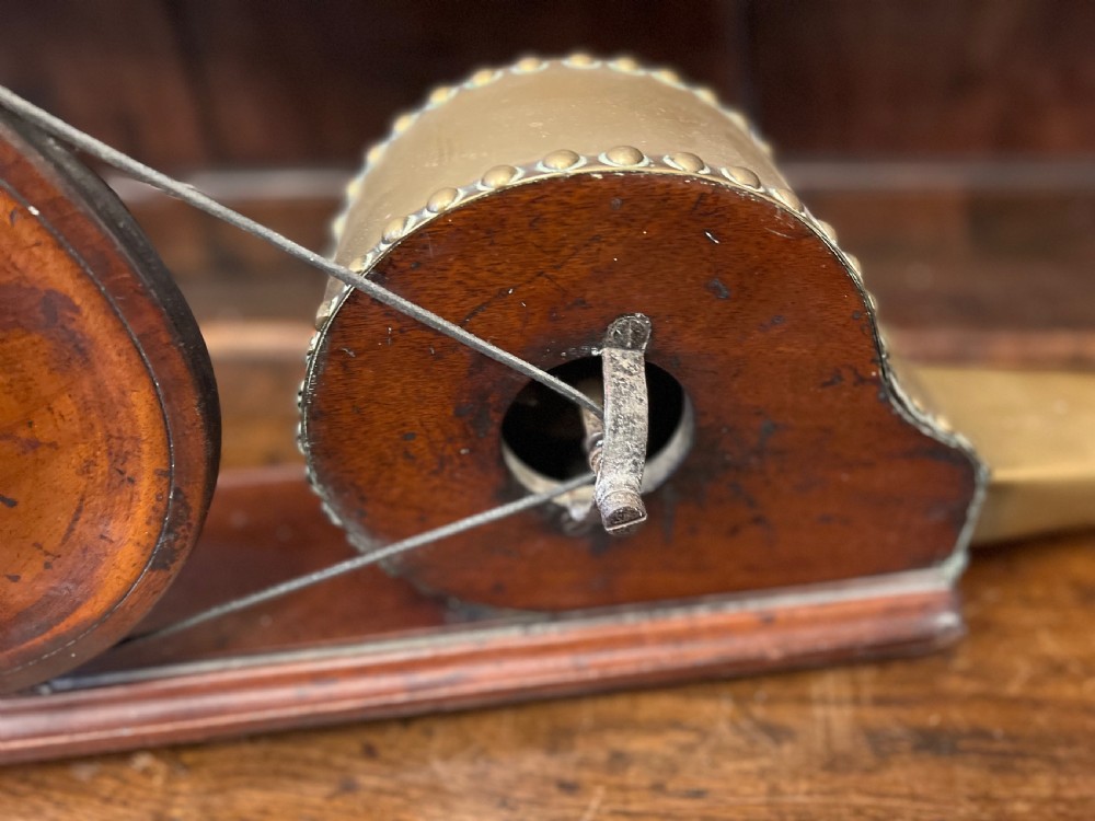 George III mechanical bellows in walnut and brass  View IV