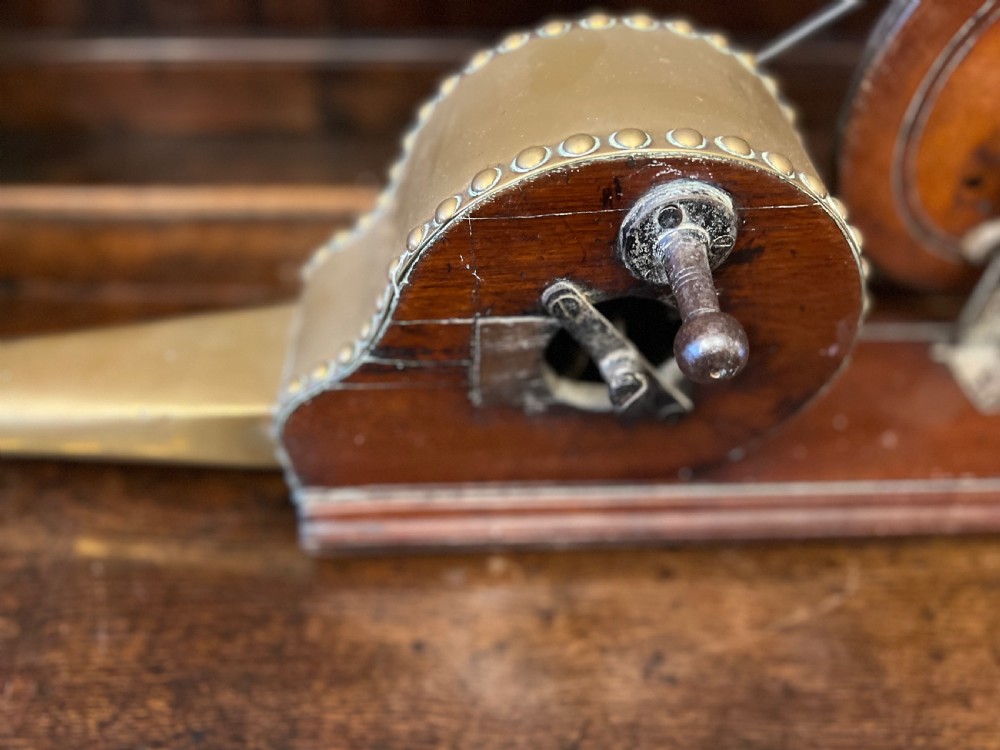 George III mechanical bellows in walnut and brass  View VIII