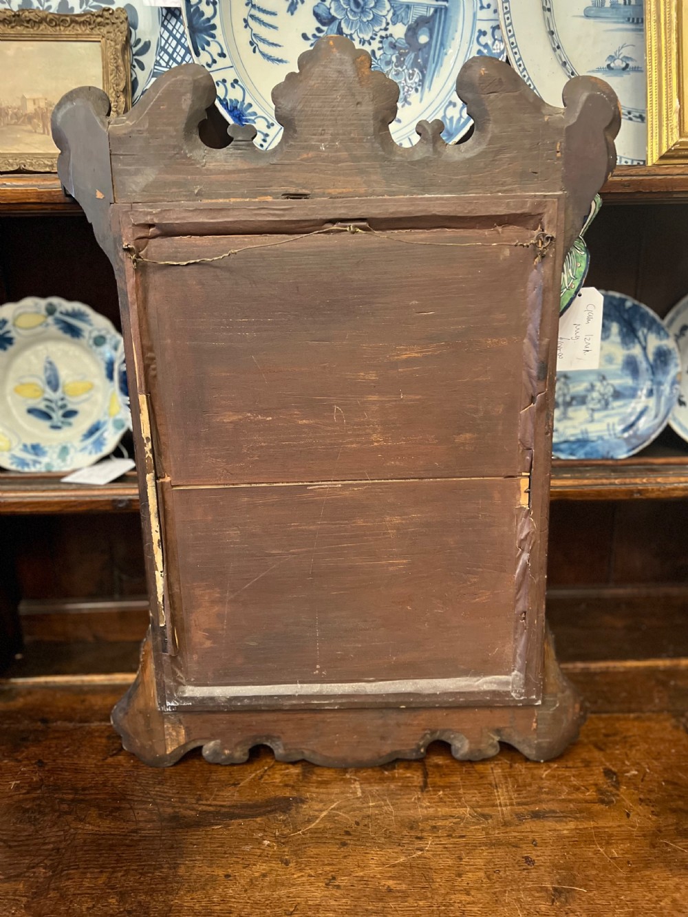 C19th walnut mirror in the Queen Anne style  View V