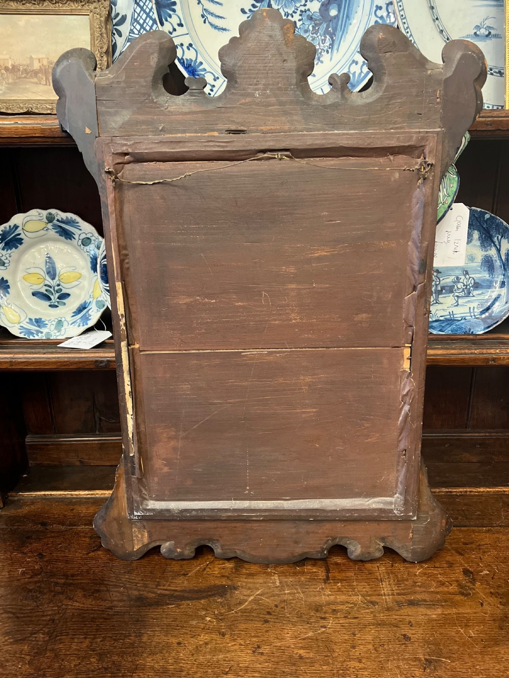 C19th walnut mirror in the Queen Anne style  View VI