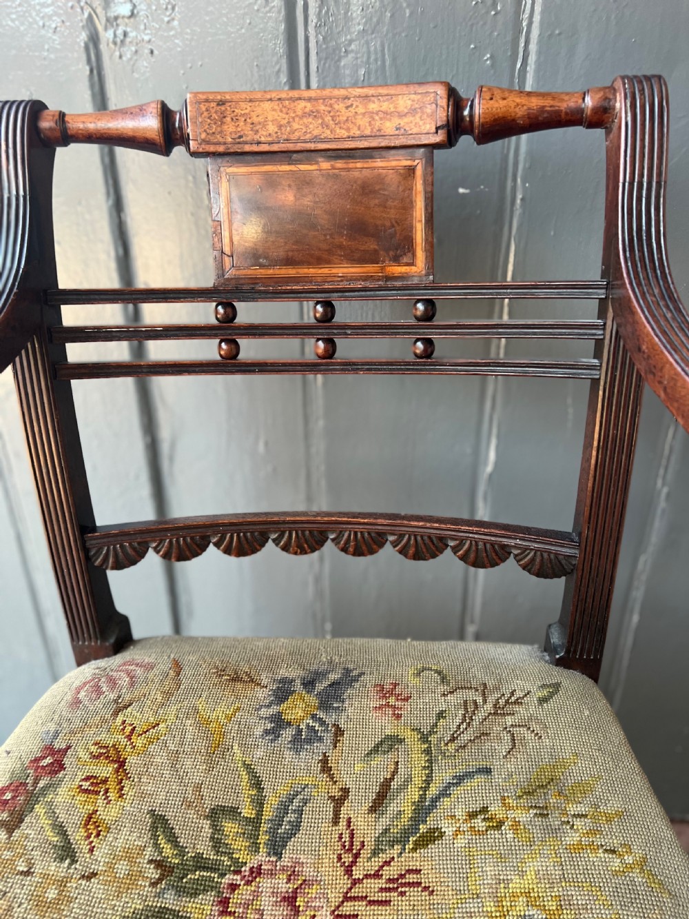 C18th Sheraton armchair  View II