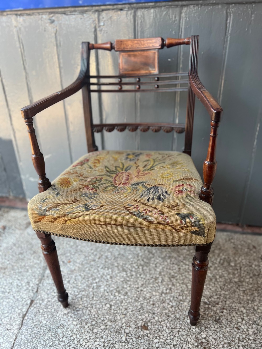 C18th Sheraton armchair  View III