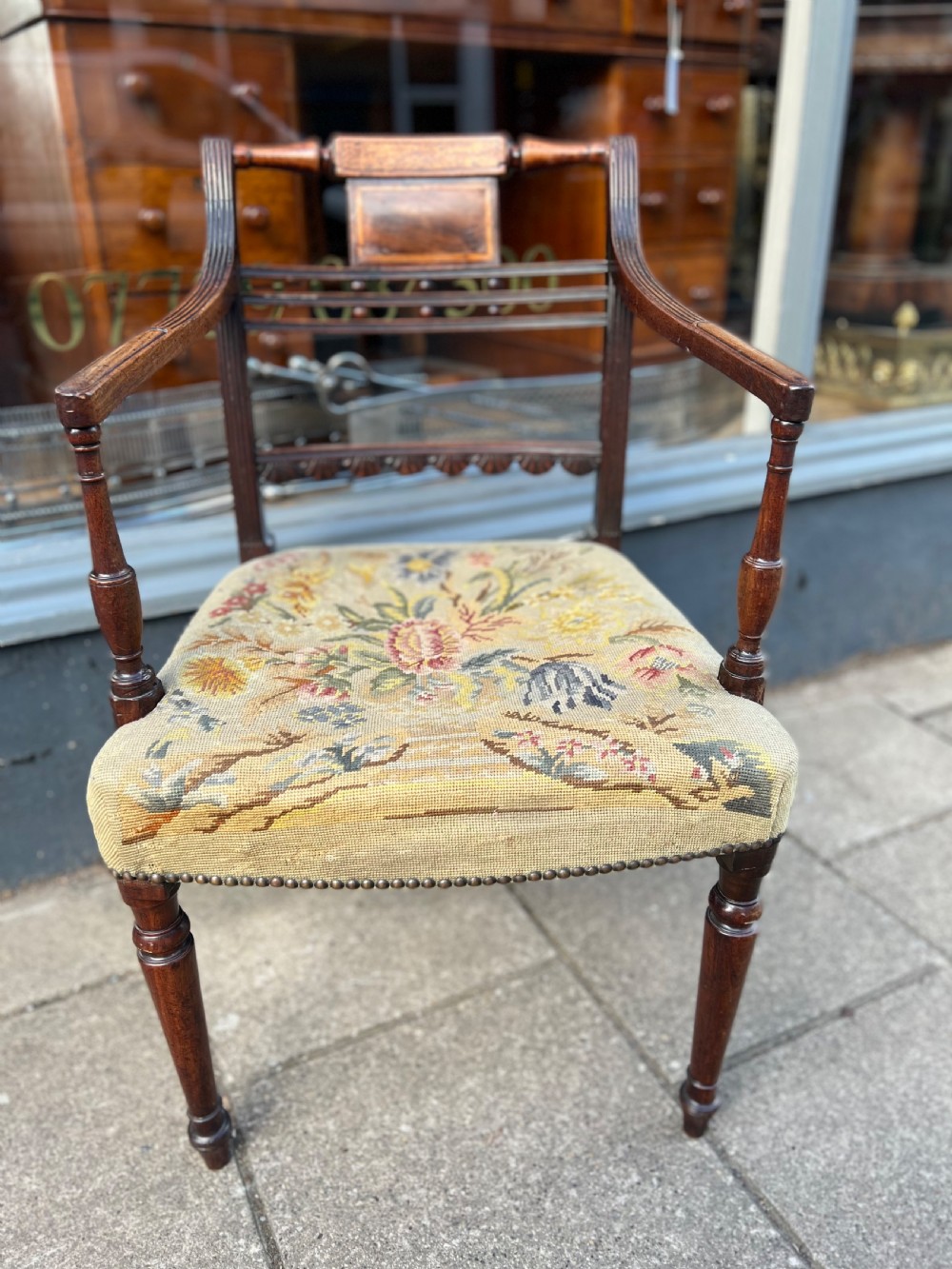 C18th Sheraton armchair  View IV