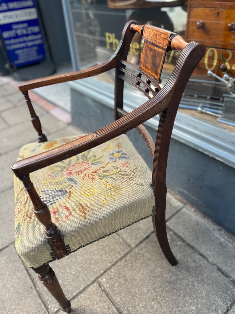 C18th Sheraton armchair  View V