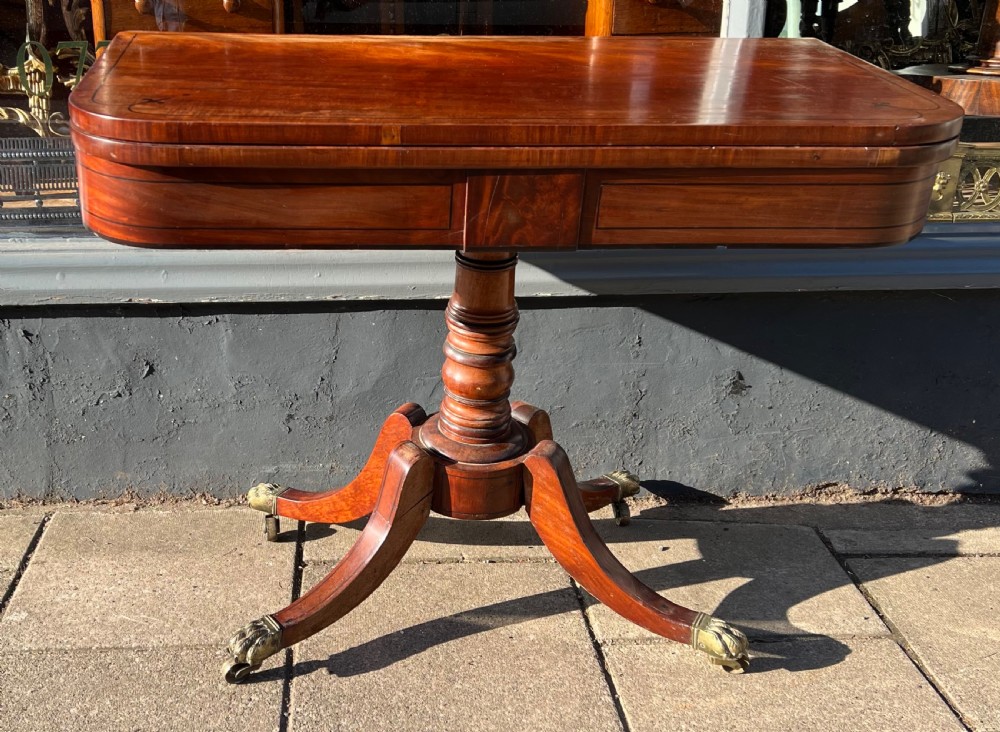 Regency mahogany card table 