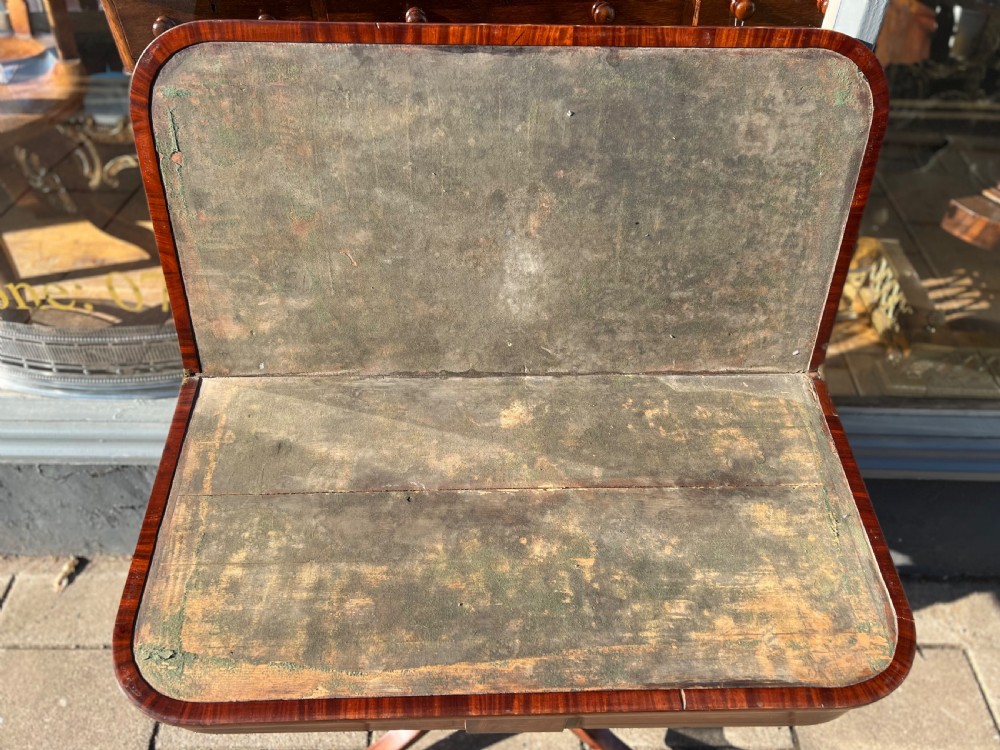 Regency mahogany card table  View III