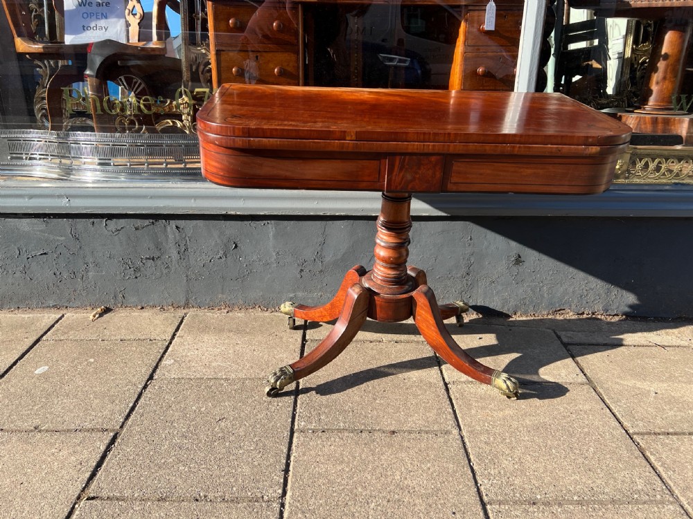 Regency mahogany card table  View IV