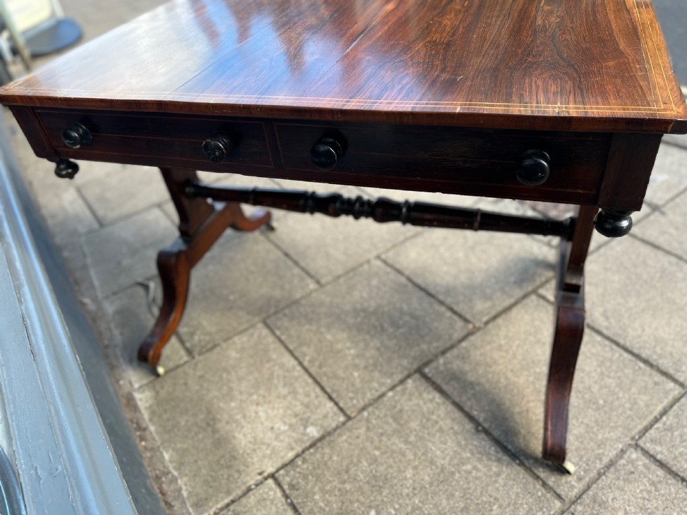 C19th rosewood library or writing table View V